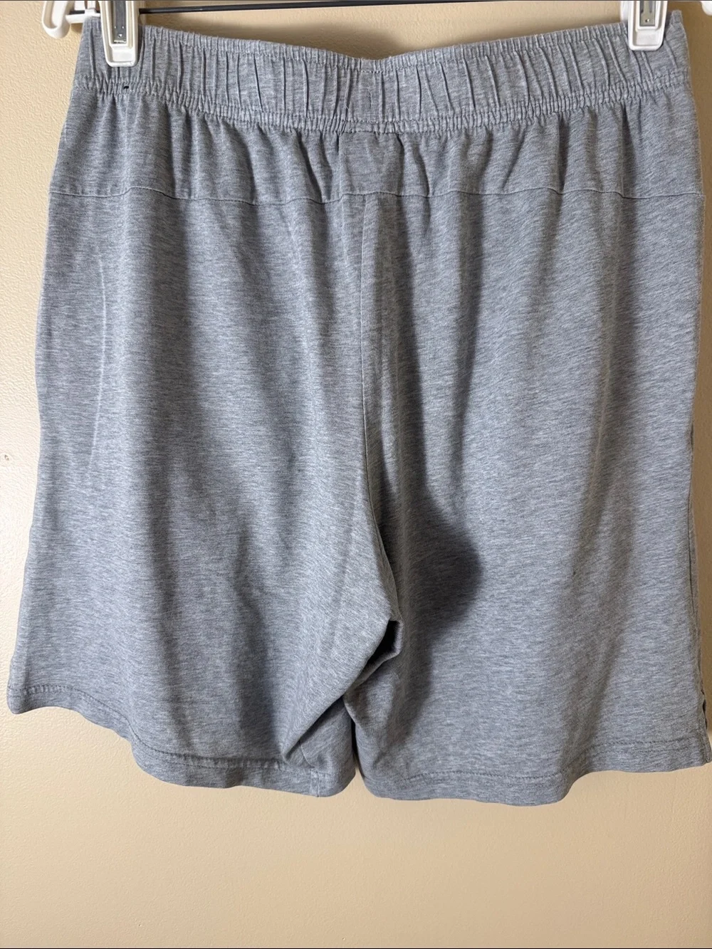 Nike Men’s Heather Gray Athletic Shorts with Black Swoosh